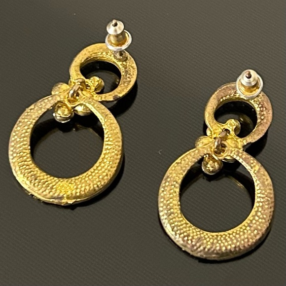 Diamond & Gold Earrings - Picture 3 of 4